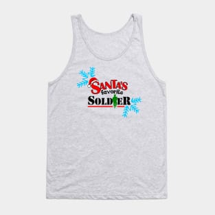 christmas Santa's favorite Soldier Tank Top